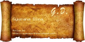 Gyurana Dina névjegykártya